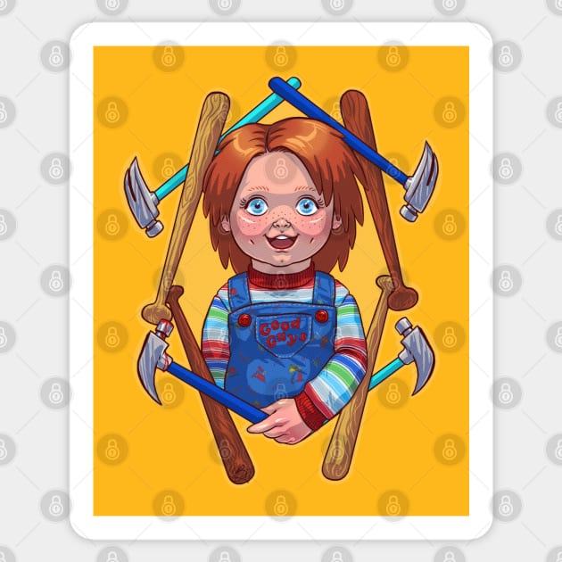 GOOD GUY CHUCKY Sticker by EYESofCORAL